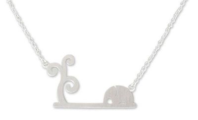Alternate image for Sterling Silver Pendant Necklace from Thailand Elephant Kingdom