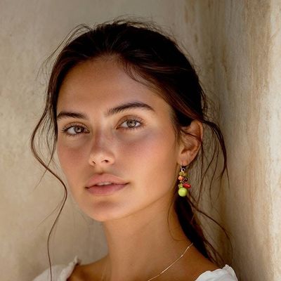 Alternate image for Multi-Gemstone Cluster Earrings in Warm and Yellow Hues Thai Summer