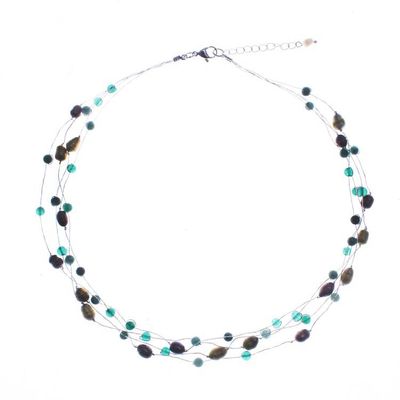 Alternate image for Cultured Pearl and Quartz Four-Strand Station Necklace Layering Glamour