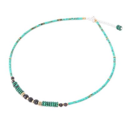 Alternate image for Green Multi-Gemstone Choker Beaded Necklace from Thailand Sublime Paradise