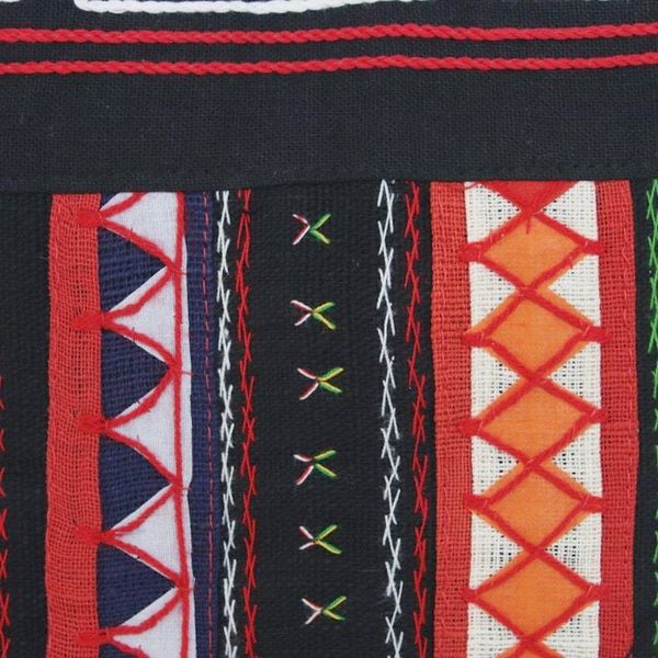 Alternate image for Thai Multicolored Cotton Shoulder Bag with Geometric Motif Ideal Thai