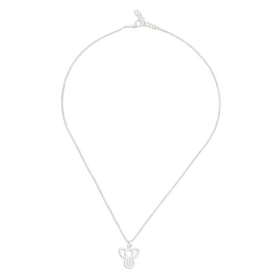 Alternate image for Sterling Silver Elephant-Themed Necklace from Thailand Majestic Profile