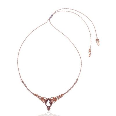 Alternate image for 10-Carat Amethyst Quartz Adjustable Macrame Pendant Necklace Stunning Flair