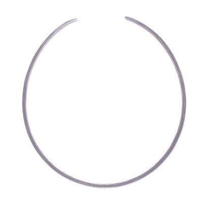 Alternate image for Handmade Sterling Silver Collar Necklace from Thailand Calm Mind