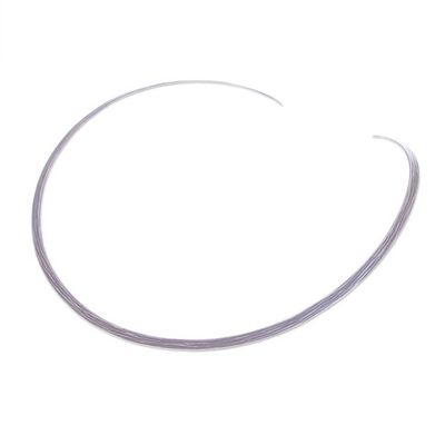 Alternate image for Handmade Sterling Silver Collar Necklace from Thailand Calm Mind