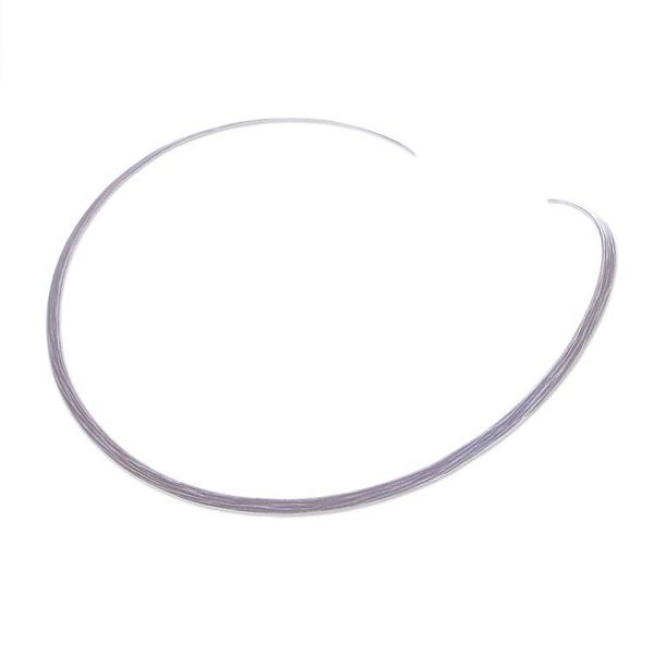 Alternate image for Handmade Sterling Silver Collar Necklace from Thailand Calm Mind