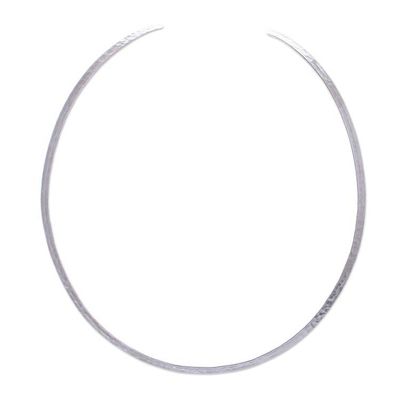 Alternate image for Hand Crafted Hammered Sterling Silver Collar from Thailand Adventure Time
