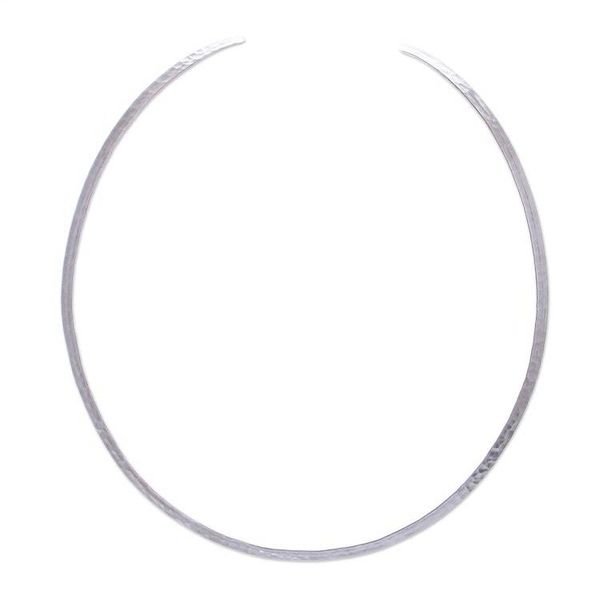 Alternate image for Hand Crafted Hammered Sterling Silver Collar from Thailand Adventure Time