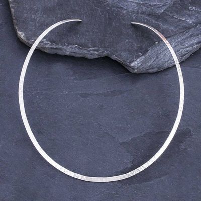 Alternate image for Hand Crafted Hammered Sterling Silver Collar from Thailand Adventure Time