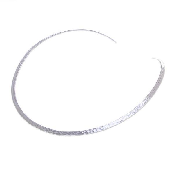 Alternate image for Hand Crafted Hammered Sterling Silver Collar from Thailand Adventure Time