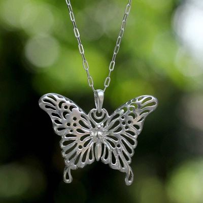 Primary image for Sterling Silver Pendant Necklace Butterfly Beauty