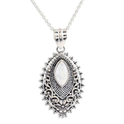 Alternate image for Handmade Rainbow Moonstone Pendant Necklace Into the Mystic