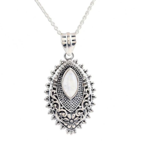 Alternate image for Handmade Rainbow Moonstone Pendant Necklace Into the Mystic