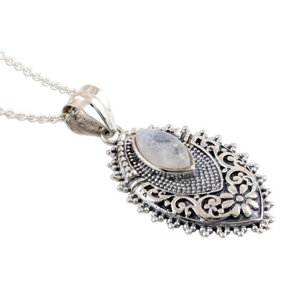 Alternate image for Handmade Rainbow Moonstone Pendant Necklace Into the Mystic