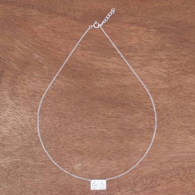 Alternate image for Thai Pendant Necklace Handcrafted in Sterling Silver Formula for Cute