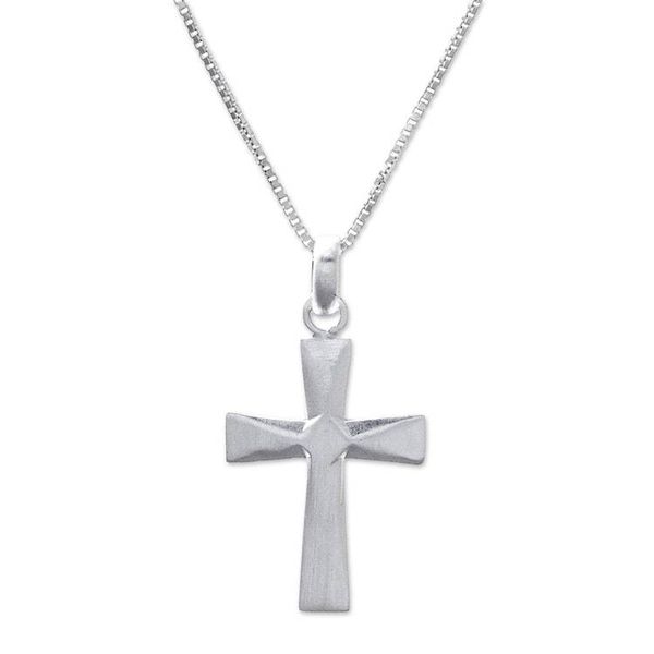 Alternate image for Sterling Silver Cross Pendant Necklace from Thailand Profession of Faith