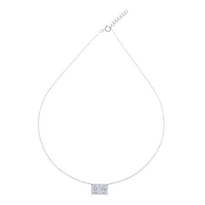 Alternate image for Sterling Silver Pendant Necklace Handcrafted in Thailand Formula for Life