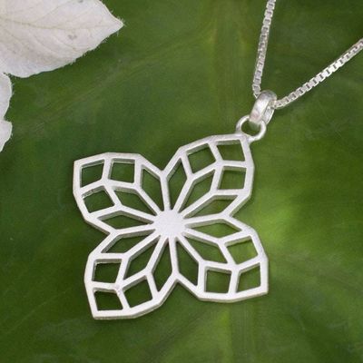 Primary image for Sterling Silver Necklace Handmade Jewelry Blossoming Star