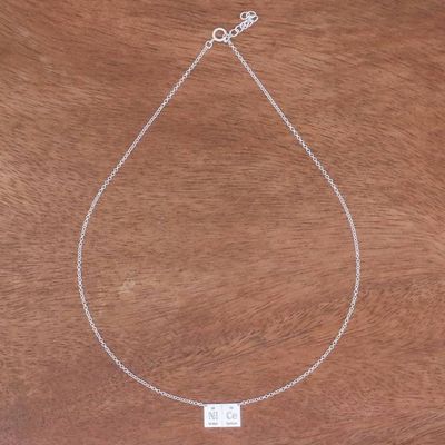 Alternate image for Fair Trade Thai Sterling Silver Pendant Necklace Formula for Nice