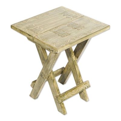 Alternate image for Handcrafted Rustic Wood Folding Table Picnic Time