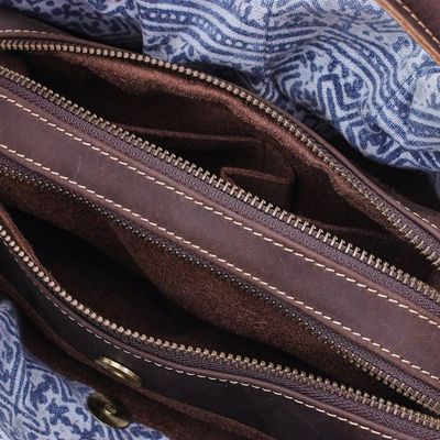 Alternate image for Hmong Style Batik Handbag with Leather Trim Hmong Highlands