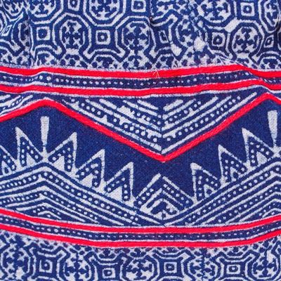 Alternate image for Hmong Style Batik Handbag with Leather Trim Hmong Highlands