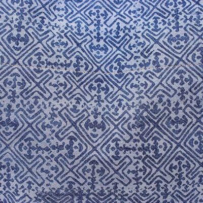 Alternate image for Leather Trimmed Hmong Batik Shoulder Bag Hmong Accent