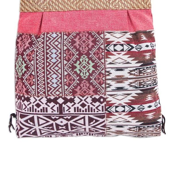 Alternate image for Leather-Accented Patchwork Sling Bag Intermission in Red