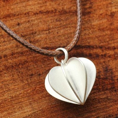 Primary image for Thai Silver Pendant Necklace Modern Heart