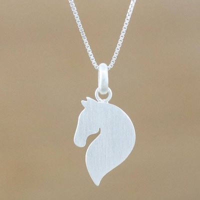 Primary image for Sterling Silver Horse Pendant Necklace from Thailand Equine Grace