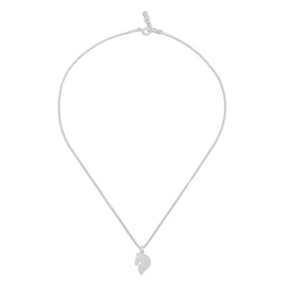 Alternate image for Sterling Silver Horse Pendant Necklace from Thailand Equine Grace