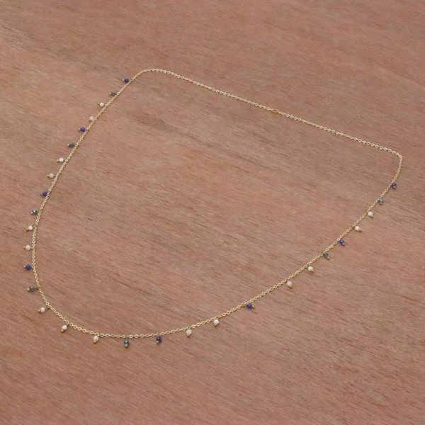 Alternate image for Gold Plated Quartz Charm Necklace from Thailand Fabulous Night