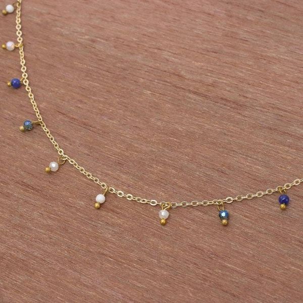 Alternate image for Gold Plated Quartz Charm Necklace from Thailand Fabulous Night