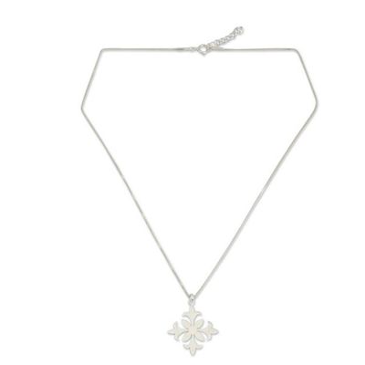 Alternate image for Artisan Crafted Sterling Silver Necklace Siam Goth