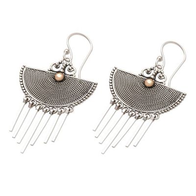 Alternate image for Gold-Accented Sterling Silver Dangle Earrings Summer Wind