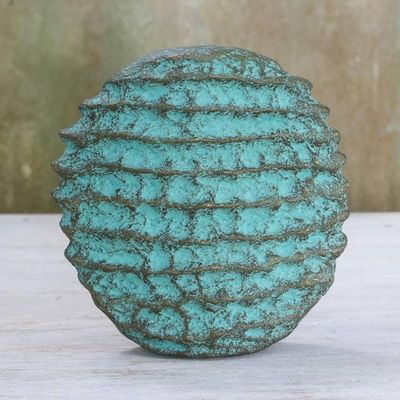 Alternate image for Artistic Recycled Paper Decorative Vase from Thailand Artful Spikes