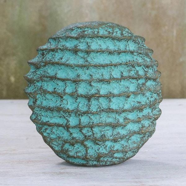 Alternate image for Artistic Recycled Paper Decorative Vase from Thailand Artful Spikes