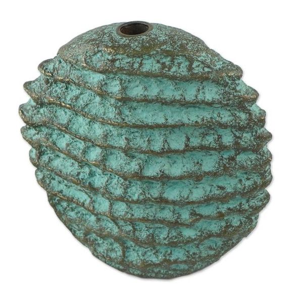 Alternate image for Artistic Recycled Paper Decorative Vase from Thailand Artful Spikes