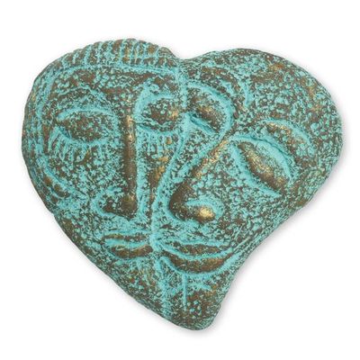 Alternate image for Recycled Paper Heart Wall Sculpture from Thailand Romantic Heart