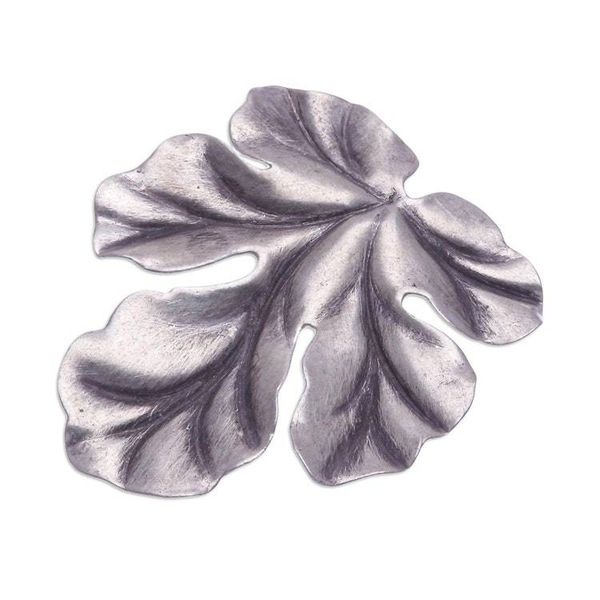 Alternate image for Oxidized 950 Silver Chainless Leaf Pendant from Thailand Flourishing Leaf