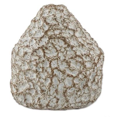 Alternate image for Recycled Paper Decorative Vase in Beige from Thailand Coral Mountain