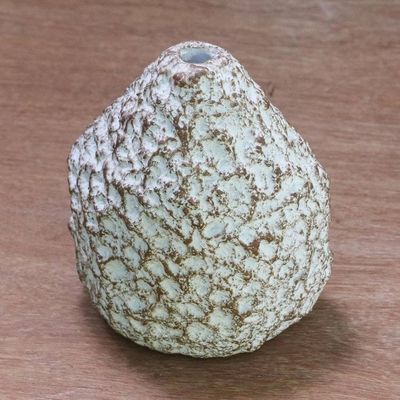 Alternate image for Recycled Paper Decorative Vase in Beige from Thailand Coral Mountain