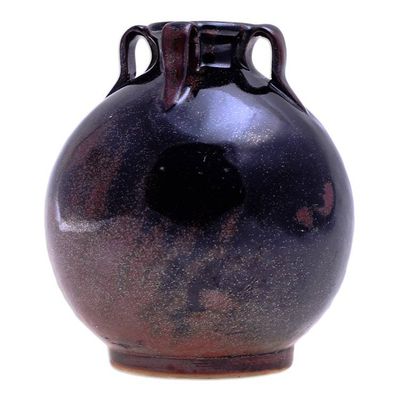Alternate image for Brown Ceramic Bud Vase Ancient Chiang Mai