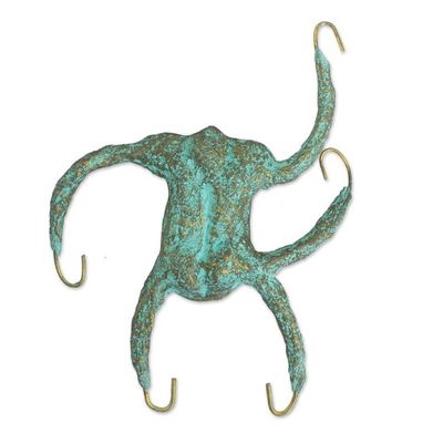 Alternate image for Recycled Paper Monkey Wall Art Sculpture Crafted by Hand Playful Monkey