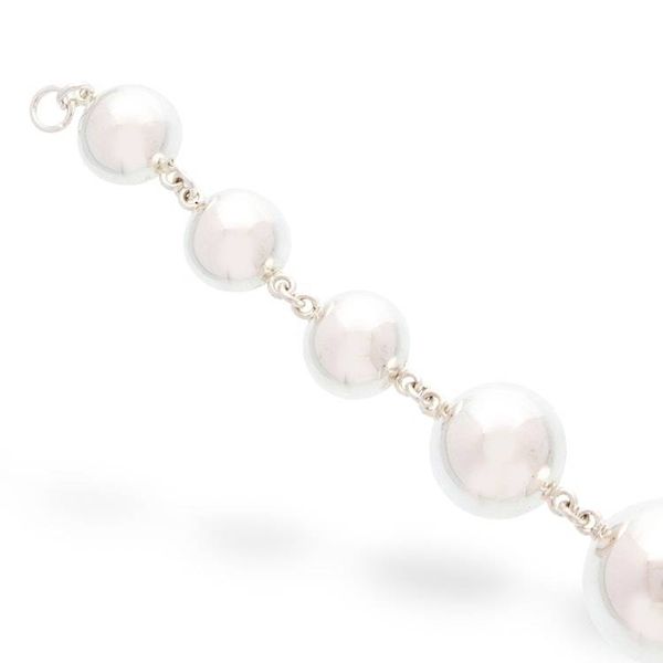 Alternate image for Modern Bauble-Themed Polished Taxco Silver Pendant Bracelet Shimmering Baubles
