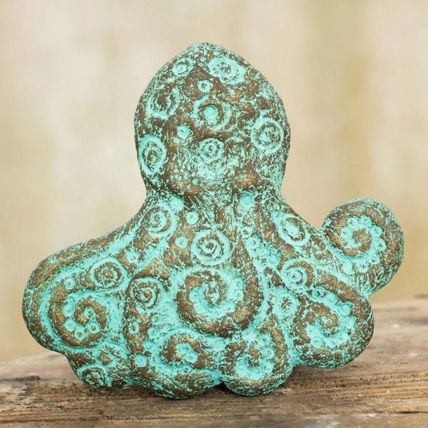 Alternate image for Octopus Recycled Paper Wall Sculpture from Thailand Octopus Power