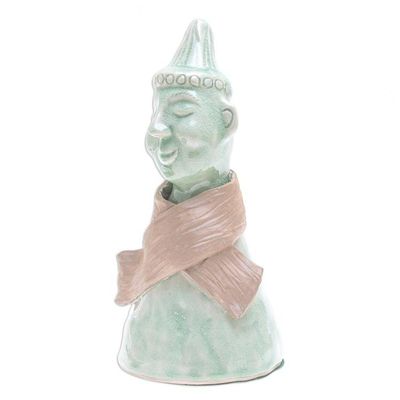 Alternate image for Hand Made Celadon Ceramic Hill Tribe Sculpture Hill Tribe Man