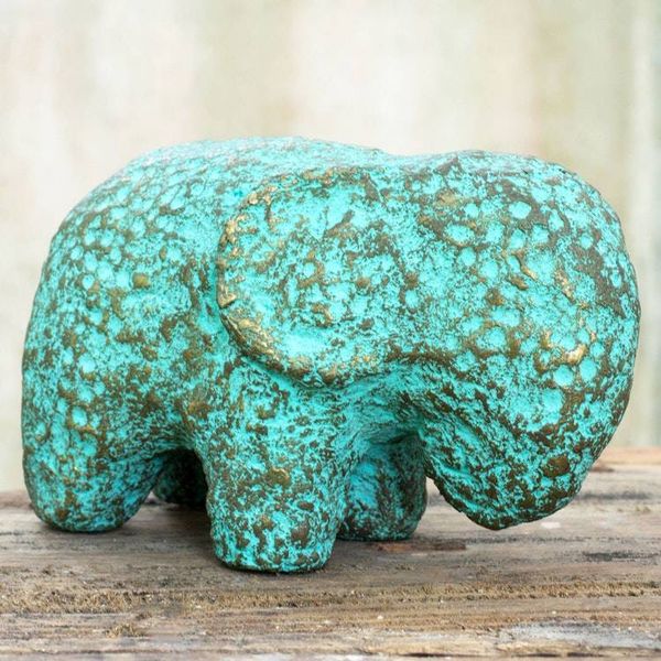 Alternate image for Eco-Friendly Recycled Paper Thai Elephant Sculpture Sleepy Elephant
