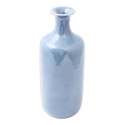 Alternate image for Handmade Celadon Ceramic Vase from Thailand Truest Blue