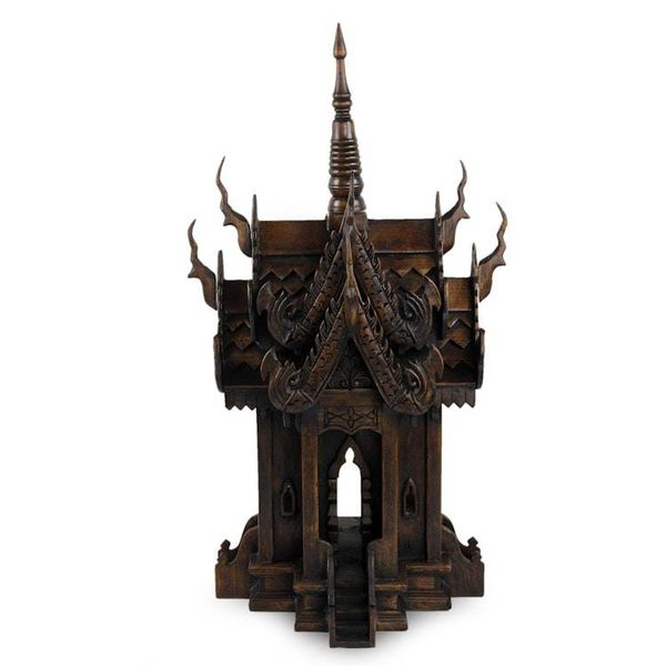 Alternate image for Teak spirit house Nagas Protective Spirit